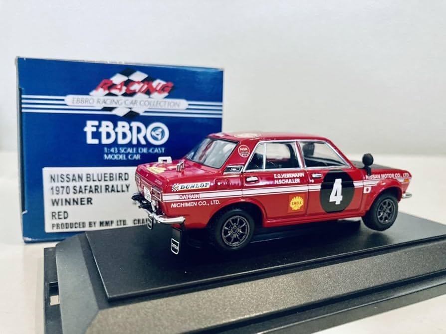 Amazon | 1/43 EBBRO 日産 ブルーバード ラリー #4 H.Edgar-S